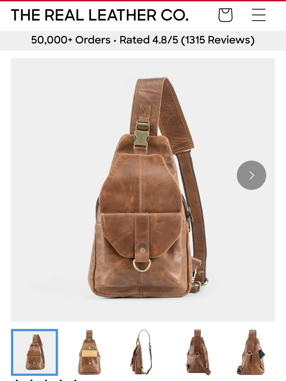 Leather Cross body bag by The Real Leather Company